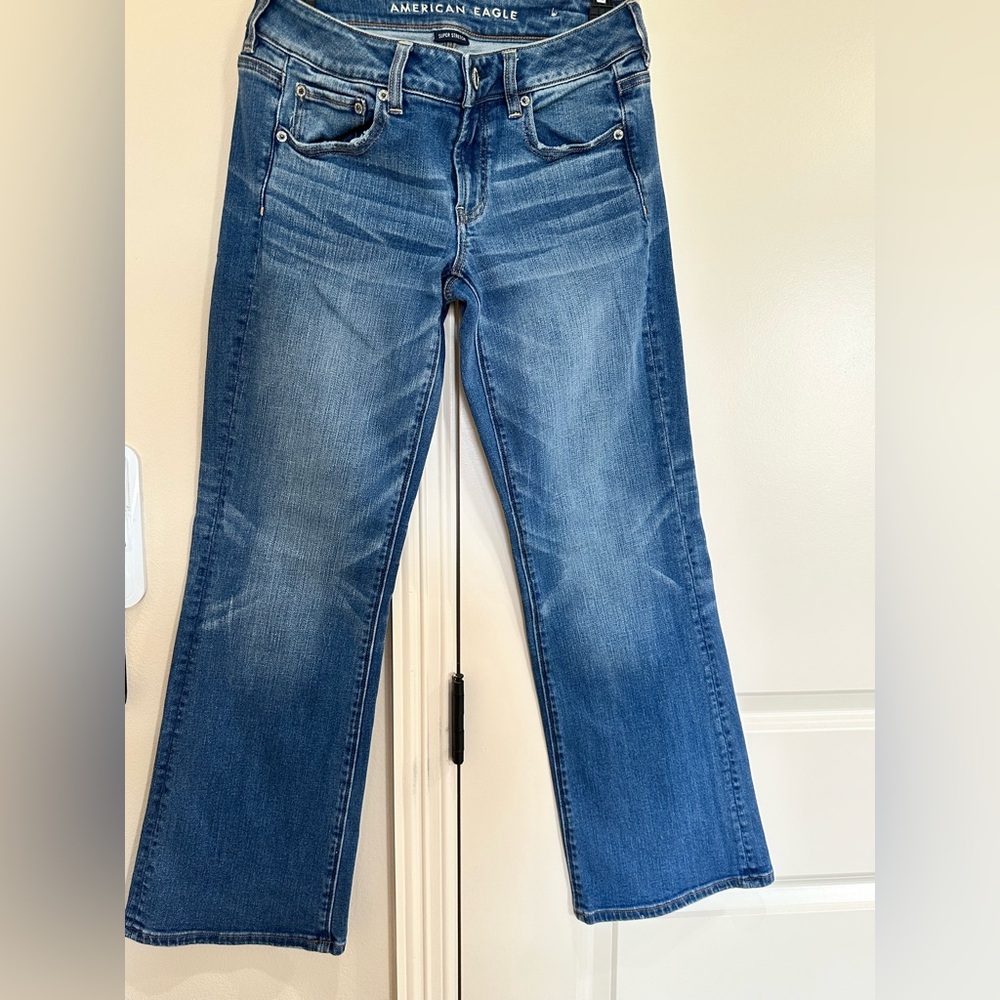 American Eagle Outfitters Blue Boyfriend Jeans with Vintage Wash